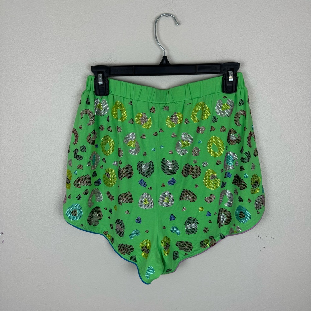 QUEEN OF SPARKLES Green Sequin Shorts - Picture 6 of 6